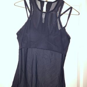 Lululemon Navy Blue Mesh Workout Top, Size 4